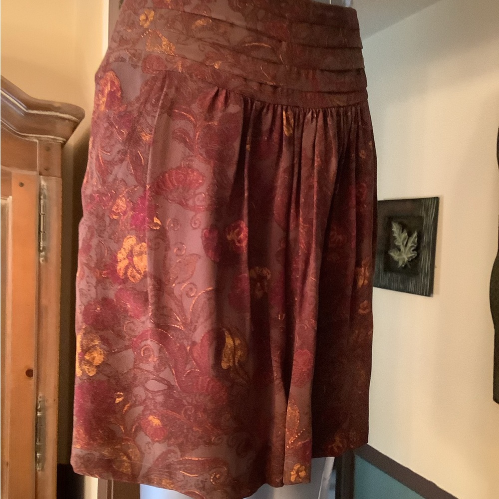 Peruvian Connection Polyester Lined Silk Hawthorn Skirt 2